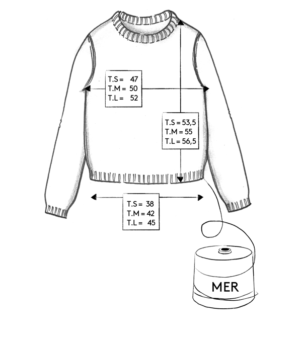 Correspondance de tailles du pull Mer