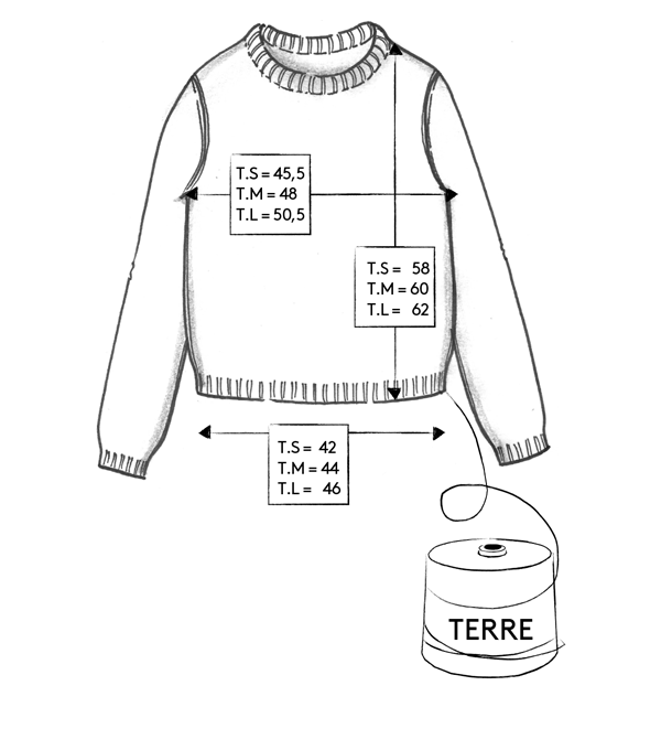 Correspondance de tailles du pull Terre