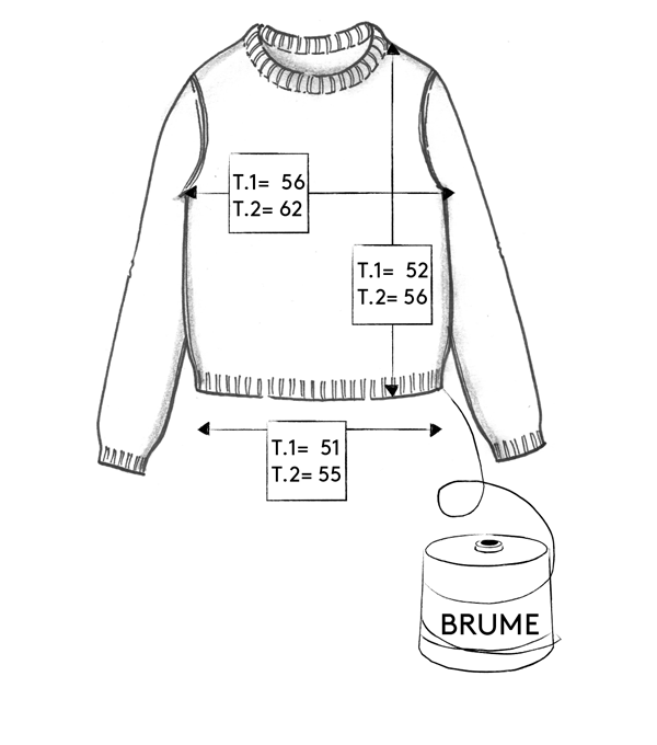 Correspondance de tailles du pull Brume