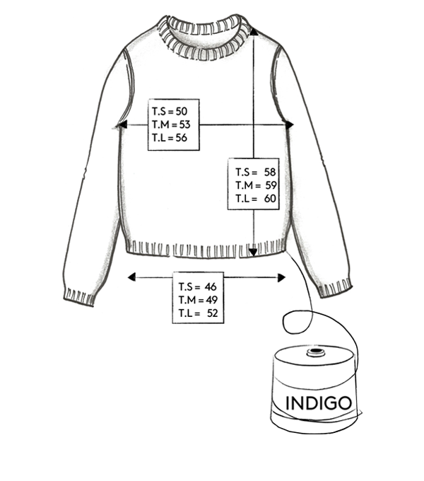 Correspondance de tailles du pull Indigo