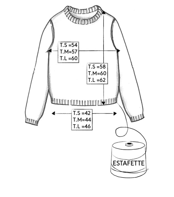 Correspondance de tailles du pull Estafette