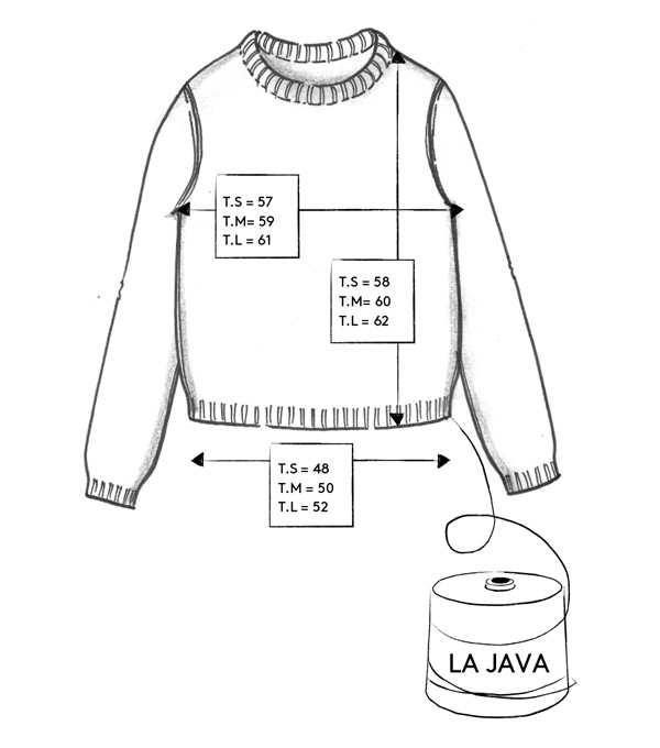 Correspondance de tailles du pull La Java
