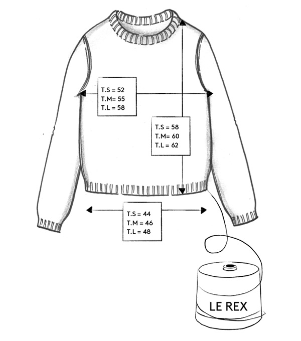 Correspondance de tailles du pull Le REX