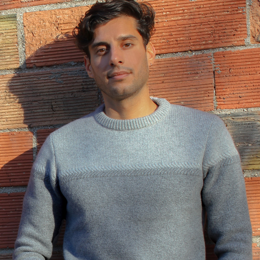 pull “LE ZÈBRE” gris chiné