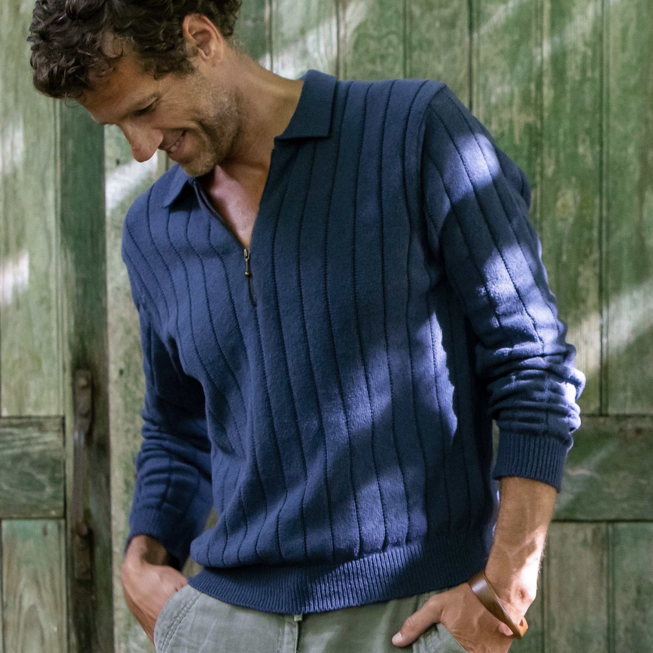 pull “LITTORAL” bleu océan