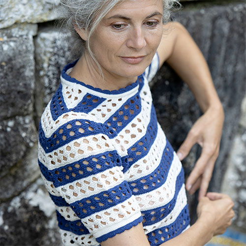 Pull RIVAGE naturel/azur