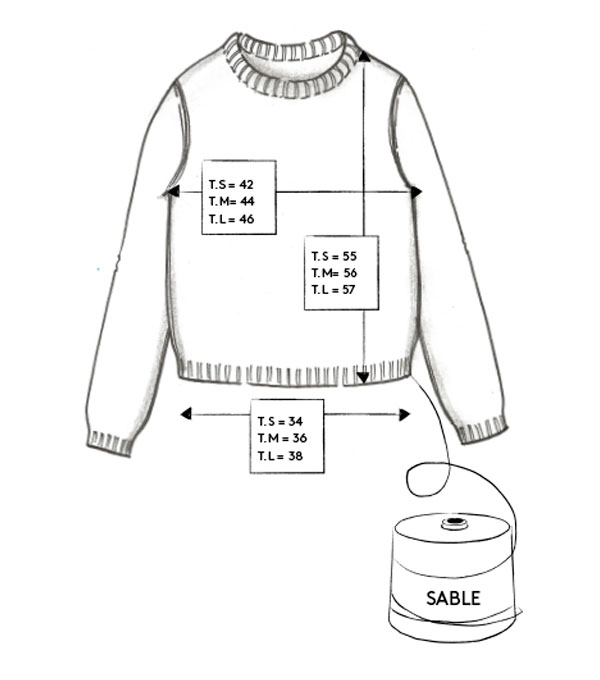 Correspondance de tailles du pull SABLE