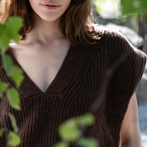 Pull BRASERO Marron Chiné - Laine recyclée