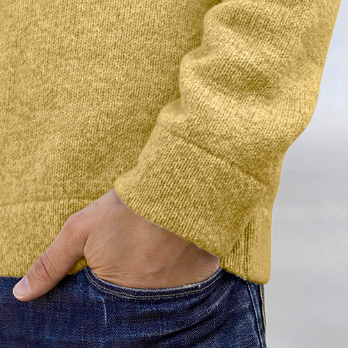 Pull GIVRE jaune chiné - Laine d’agneau recyclée
