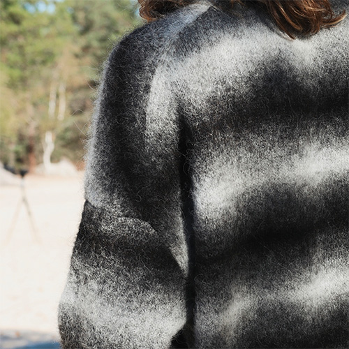 Pull NÉBULEUX Noir gris - Alpaga/Polyester recyclé