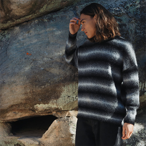 Pull NÉBULEUX Noir gris - Alpaga/Polyester recyclé