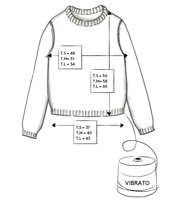 Correspondance de tailles du pull VIBRATO