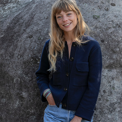 Veste/Chemise URBAINE Marine - Laine recyclée