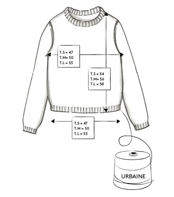 Correspondance de tailles de la veste/chemise URBAINE