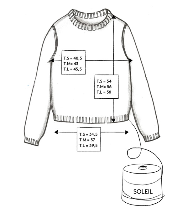 Correspondance de tailles du débardeur SOLEIL