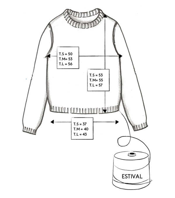 Correspondance de tailles du pull ESTIVAL