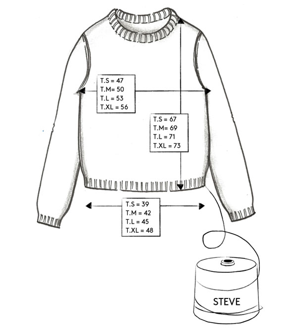 Correspondance de tailles du pull STEVE