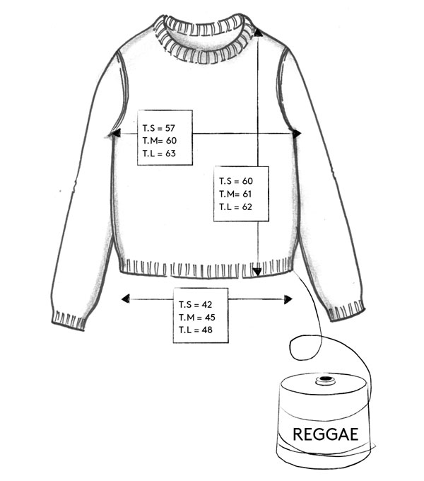 Correspondance de tailles du pull REGGAE