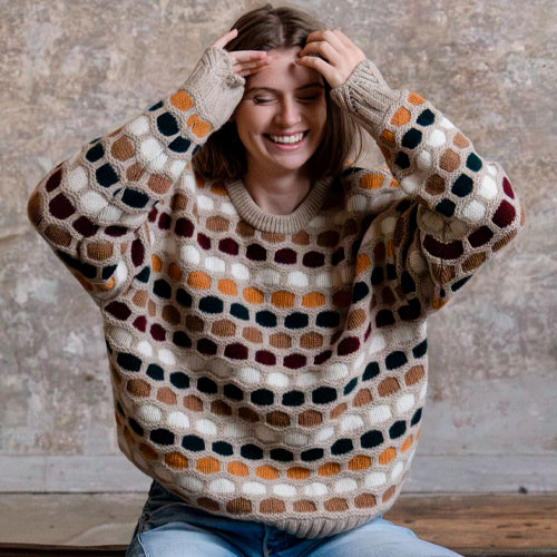 pull “REGGAE” beige - Laine recyclée