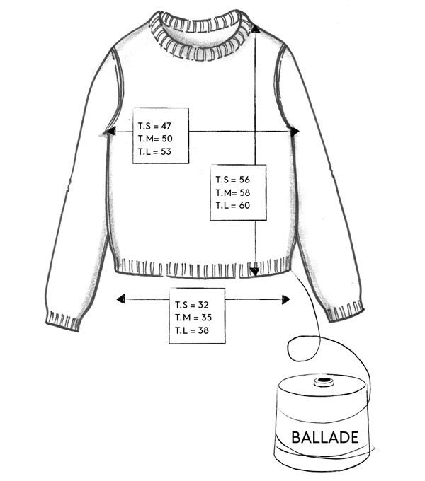 Correspondance de tailles du gilet BALLADE