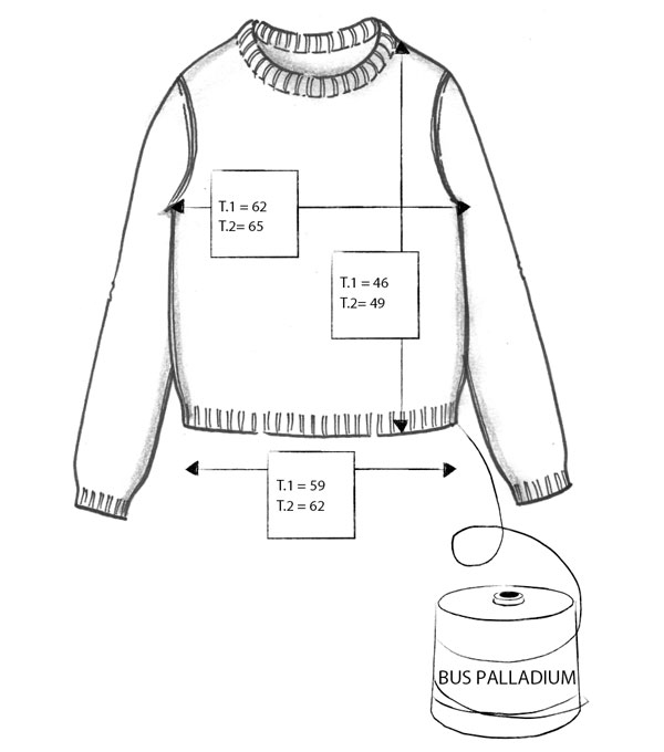 Correspondance de tailles du pull LE BUS PALLADIUM