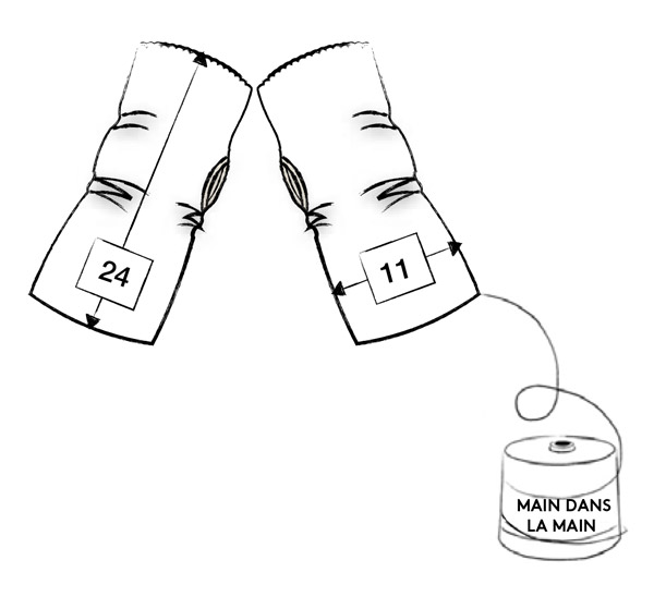 Correspondance de tailles des mitaines MAIN DANS LA MAIN