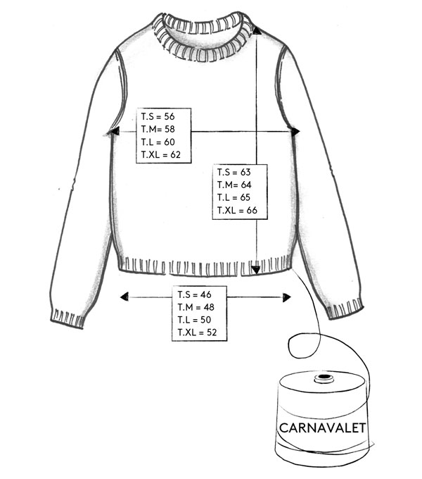 Correspondance de tailles du gilet CARNAVALET