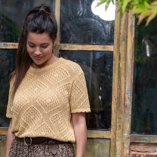 pull “ESCAPADE” jaune maïs - Coton recyclé