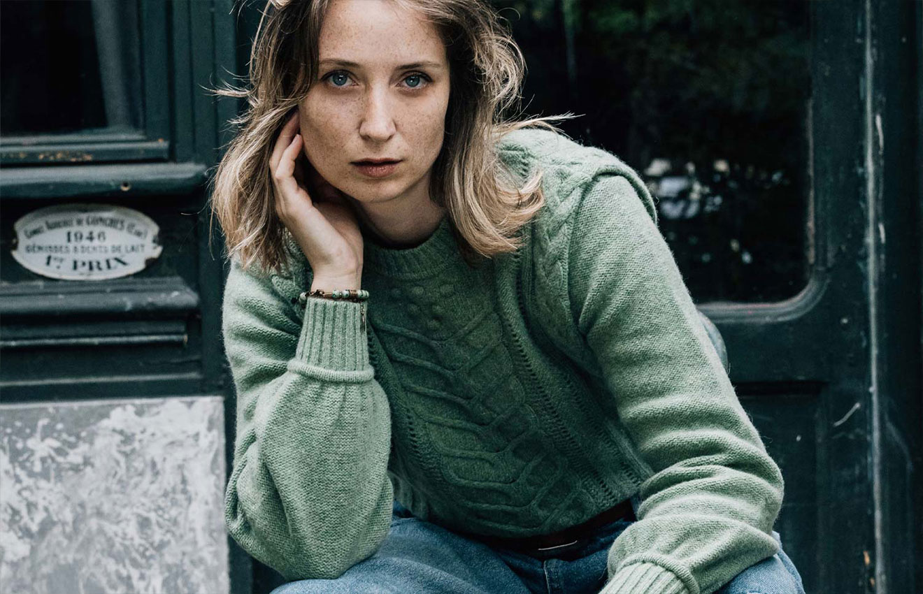 PULL JEU DE PAUME VERT ÉMERAUDE