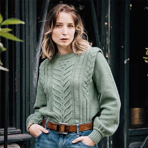 PULL JEU DE PAUME VERT ÉMERAUDE
