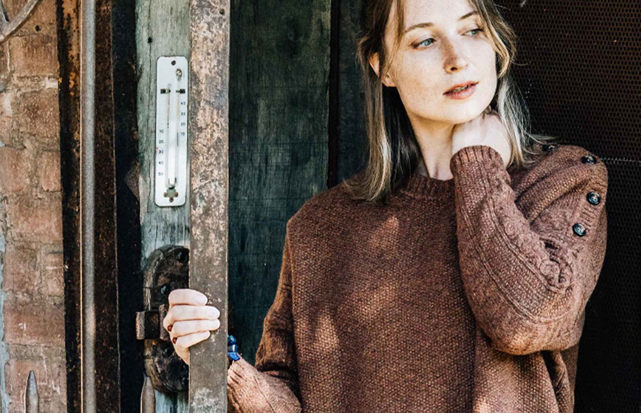 PULL QUAI BRANLY MOULINÉ MARRON CHÂTAIGNE