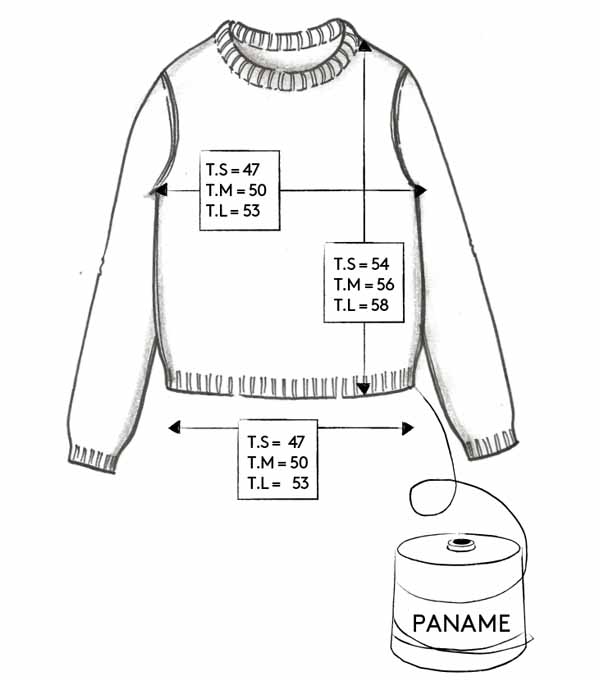 Correspondance de tailles de la veste PANAME