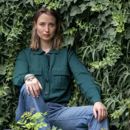 veste “PANAME” vert sapin - Laine Mérinos recyclée