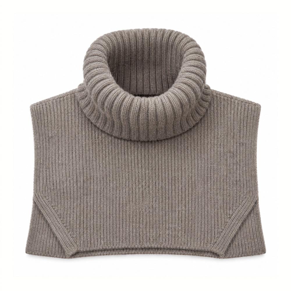 plastron “TATE MODERN” taupe – Laine Mérinos recyclée