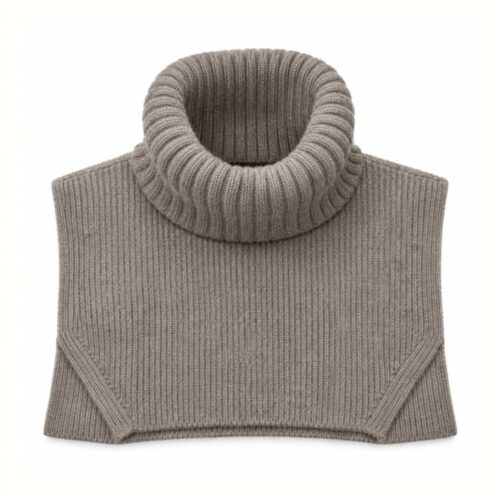plastron “TATE MODERN” taupe – Laine Mérinos recyclée