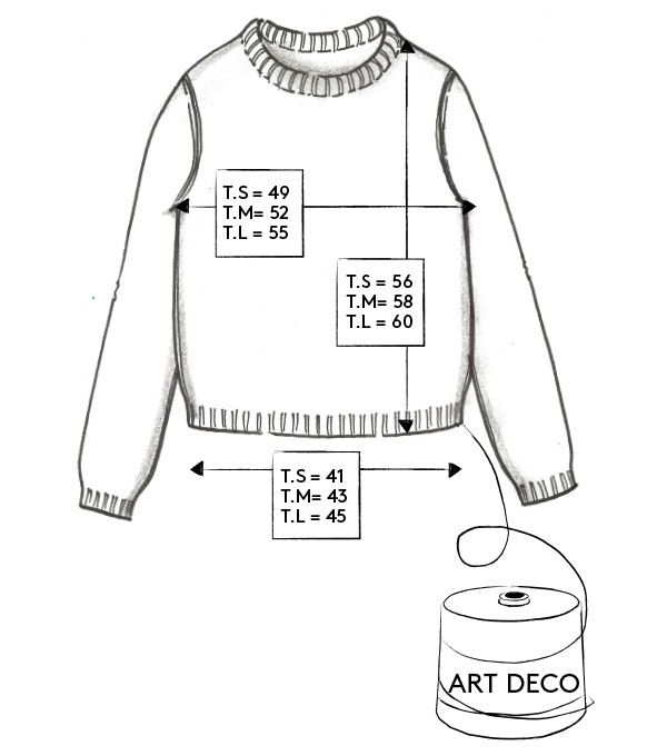 Correspondance de tailles du pull ART DÉCO