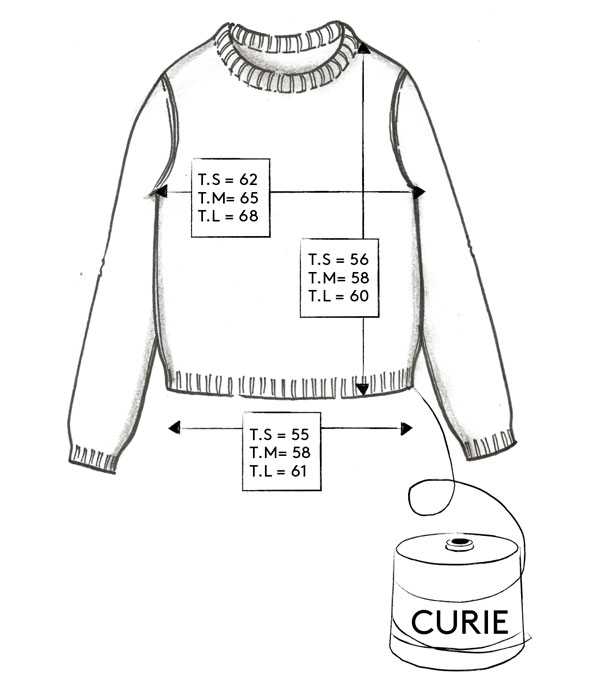Correspondance de tailles du pull CURIE