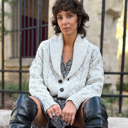 veste “L’ARSENAL” écru mouliné - Laine recyclée