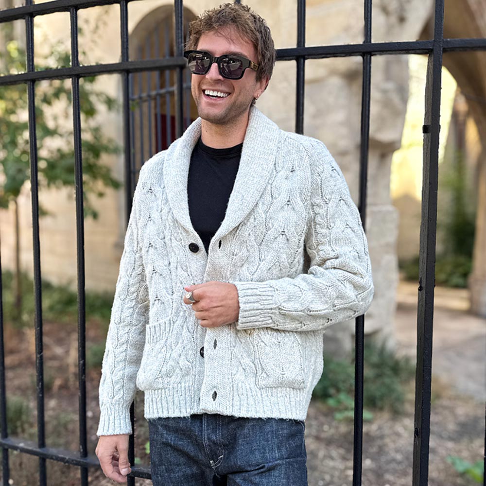 veste “L’ARSENAL” écru mouliné - Laine recyclée